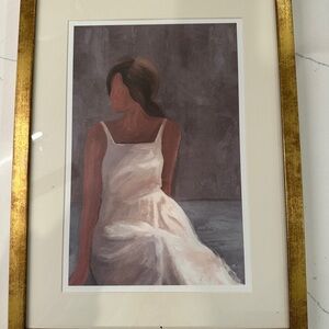 **SOLD!**  Threshold x Studio McGee- Seated Woman framed wall art
